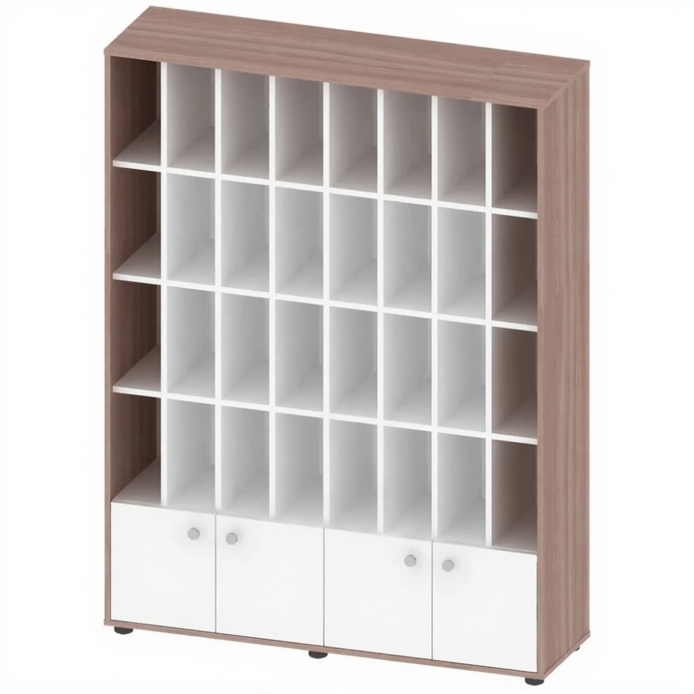 Стеллаж газетный для библиотеки двухсторонний СТЕ-ШП-1-4