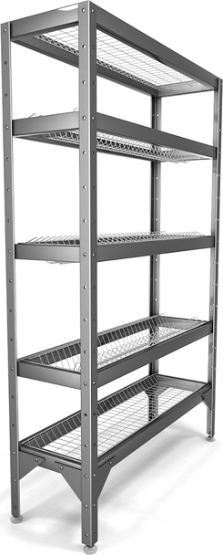 Стеллаж для сушки посуды СТР-1,6*6/3+2 (для тарелок и стаканов)