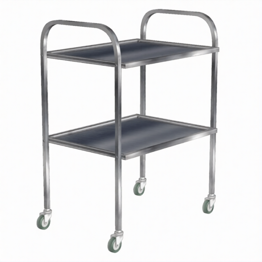 Стол инструментальный СИн (нержавеющая сталь, колеса резина)