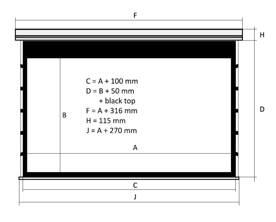 Kauber Red Label Tensioned BT Cinema 95" 16:9 118x210 дроп 60 см. Clear Vision