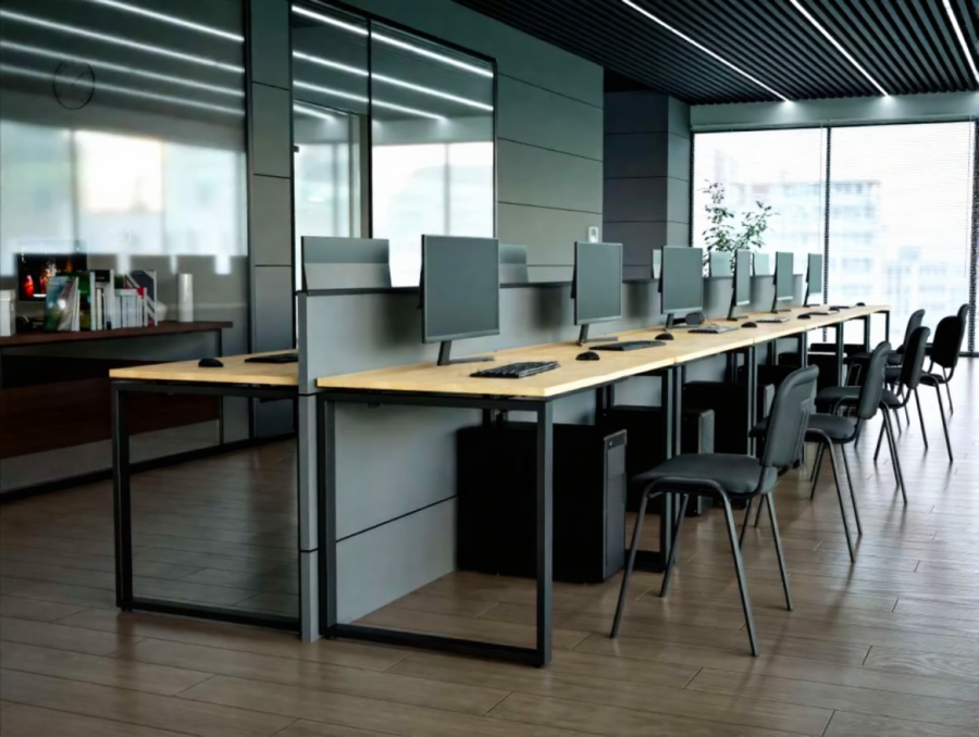 Офисный стол «НОРДЕН» подстолье «О» профиль 50x25 столешница 22 мм