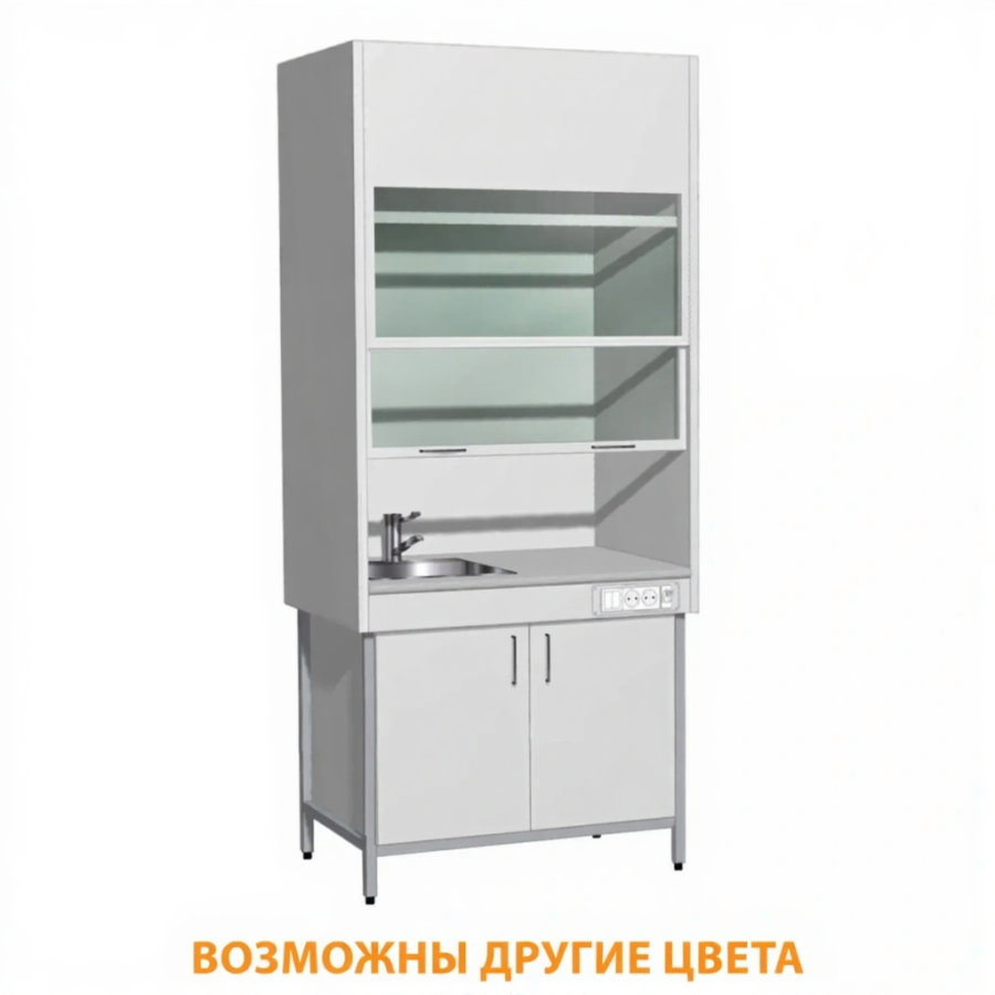 Шкаф вытяжной металлический «Премиум» (столешница керамика) ШМВ-3 (1000х680х2200)