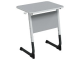 Стол 1-местный школьный 5-7 г/р "Альтер" регулируемый (серый, м/к белый/графит)