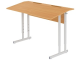 Стол с наклоном столешницы 10° школьный 2-местный 3-5 г/р регулируемый (бук, м/к серый, плоскоовальная труба)
