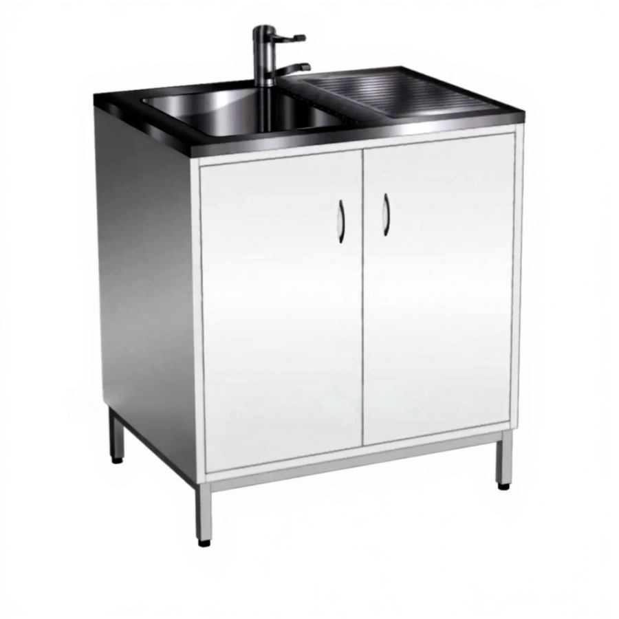 Стол-мойка СТм-103 «Стандарт» 800 (корпус металл серый, каркас серый)