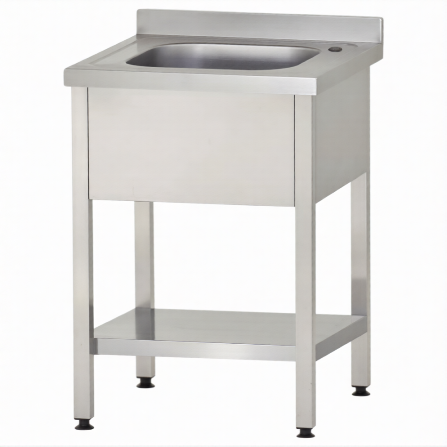 Ванна моечная ВМЦп 860х700х600  1 м/о 250х500х400, борт, отв. д/смесит.